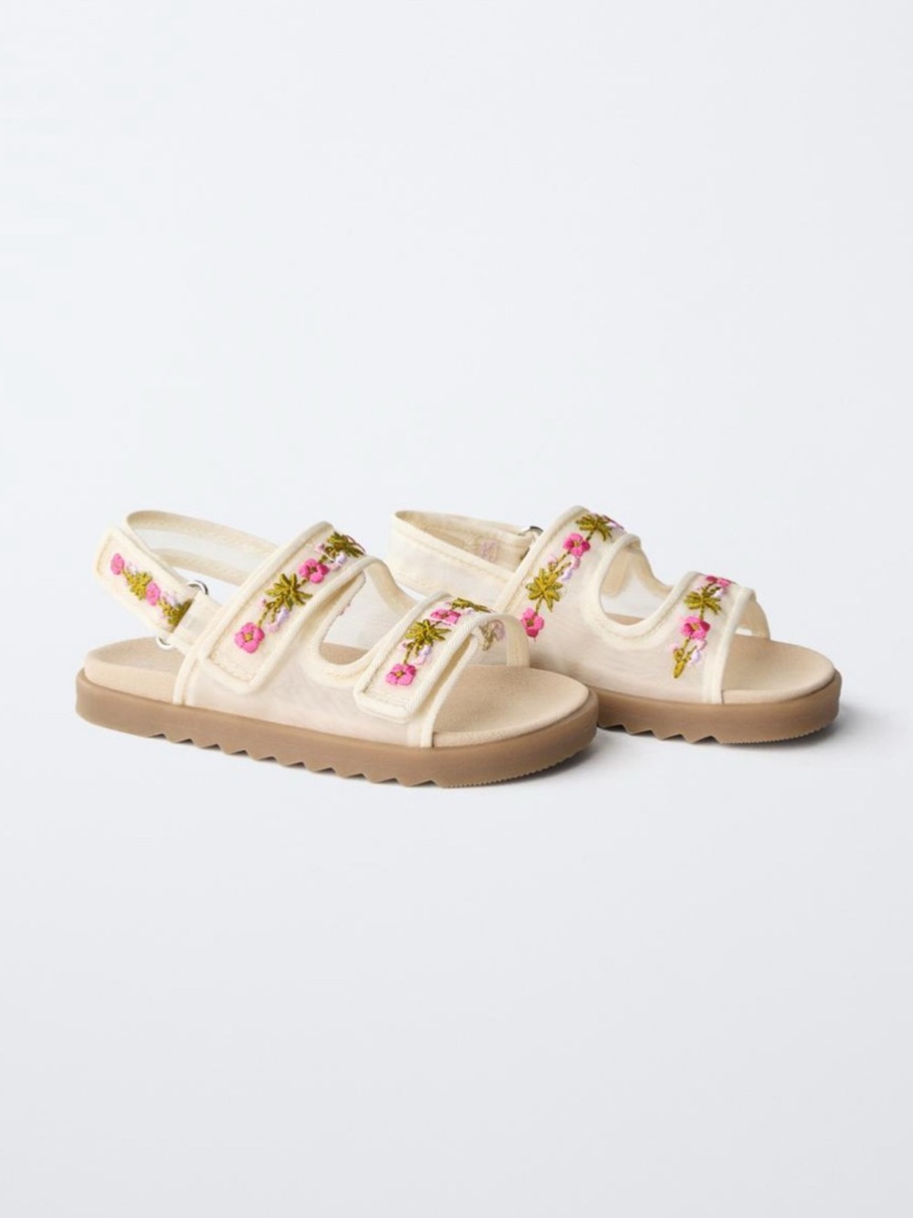ZARA EMBROIDERED SANDALS